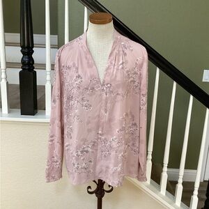 T Tahari Floral Pink Women's Top